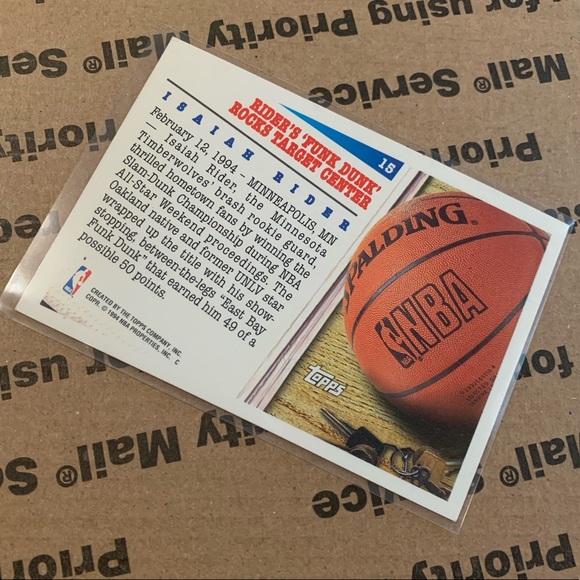 Isaiah Rider ‘94 Topps Card - Picture 5 of 8